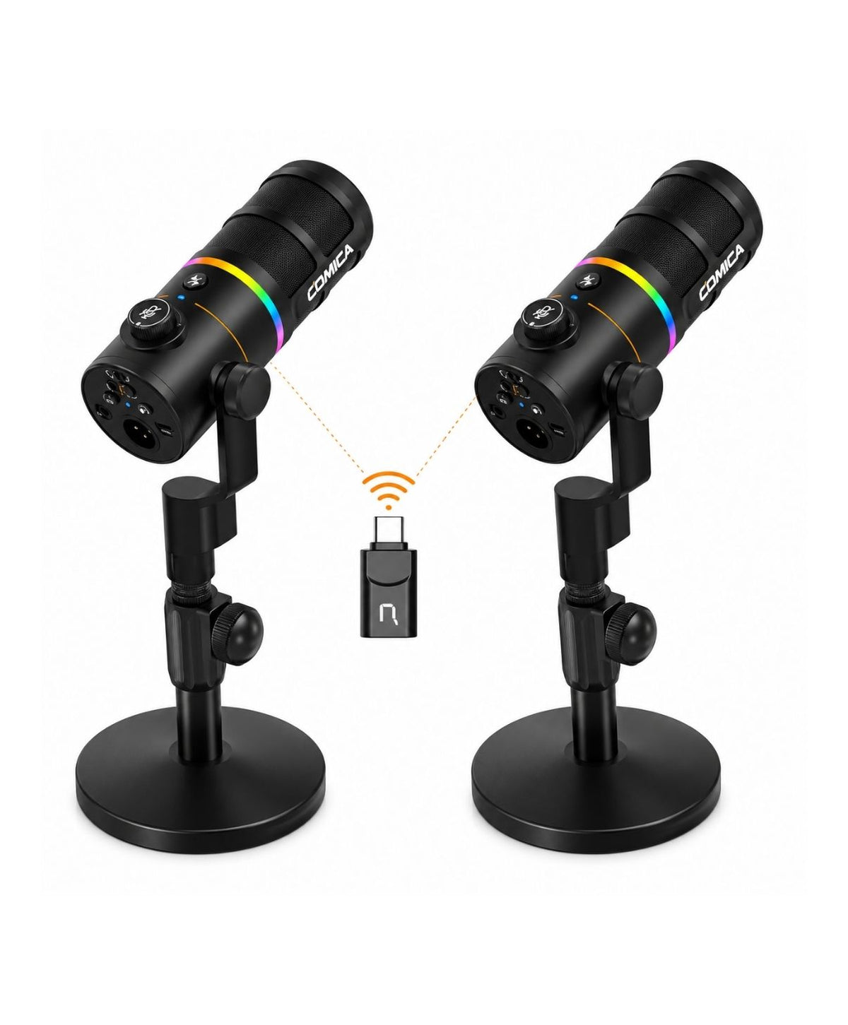 Combo Comica Ejoy D10 Pro — Micrófonos Dinámicos Inalámbricos USB-C Negro