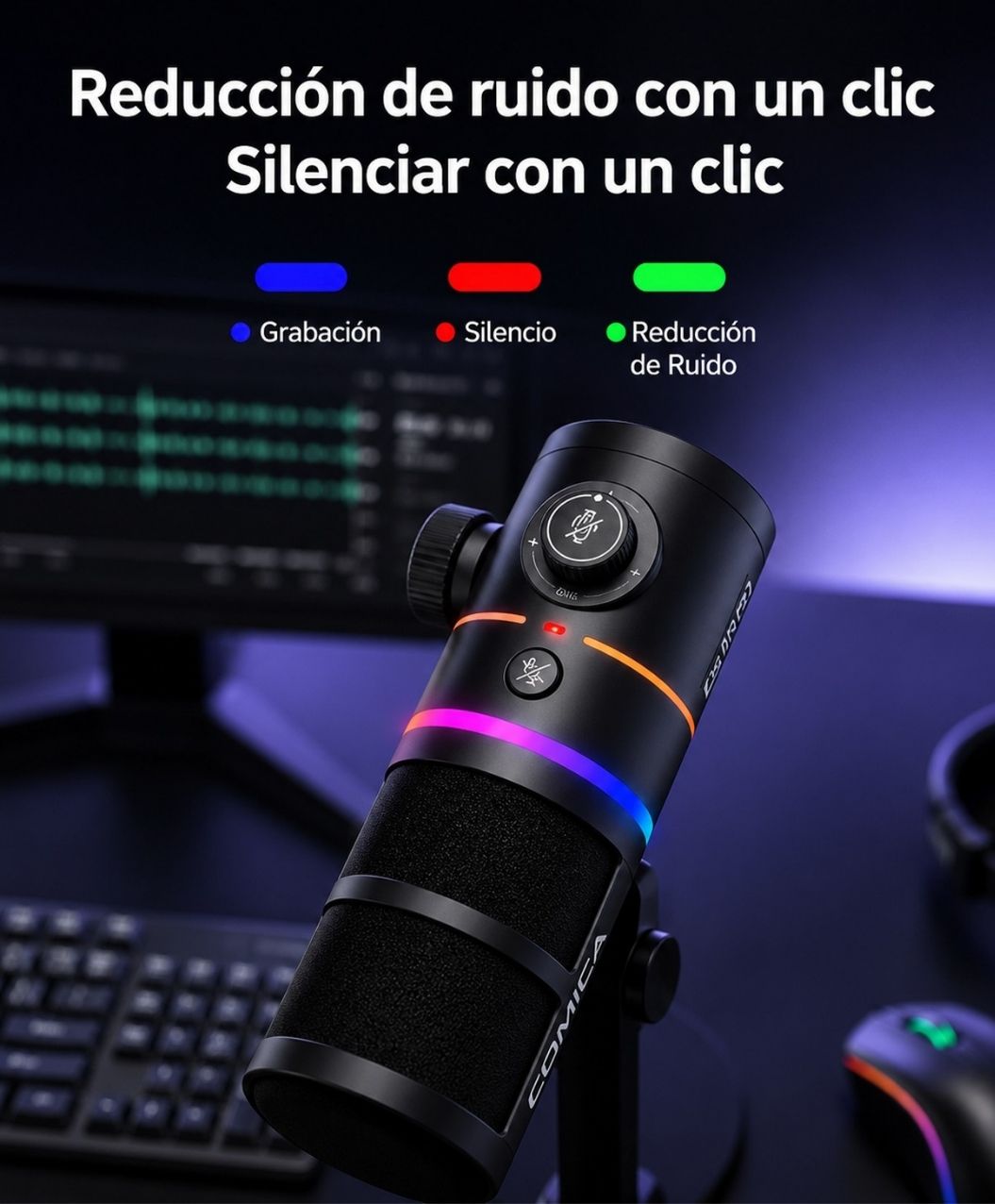 Combo Comica Ejoy D10 Pro — Micrófonos Dinámicos Inalámbricos USB-C Negro