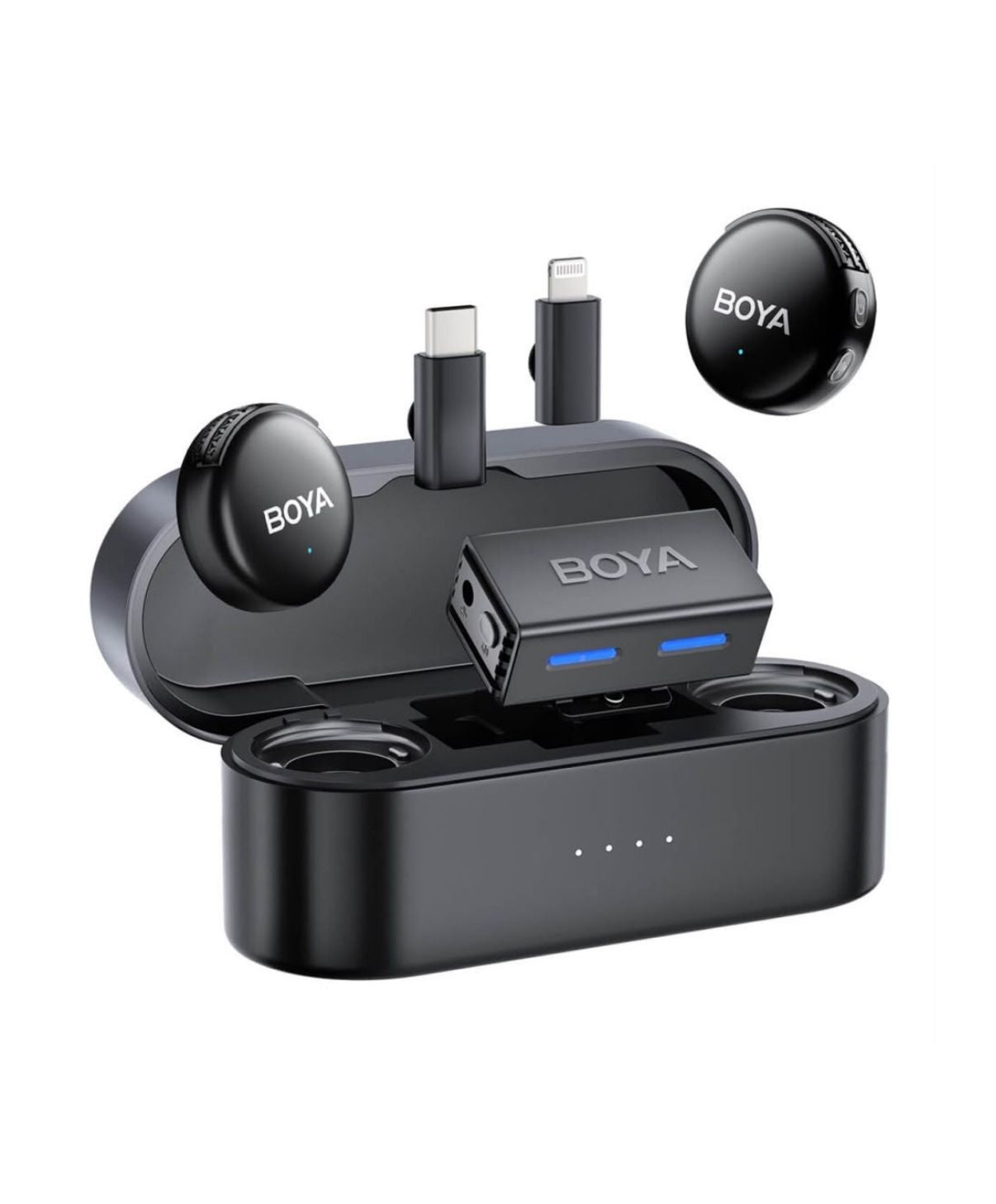 BOYA LINK 3 – Micrófono Inalámbrico con IA (Lightning + Tipo C + TRS)