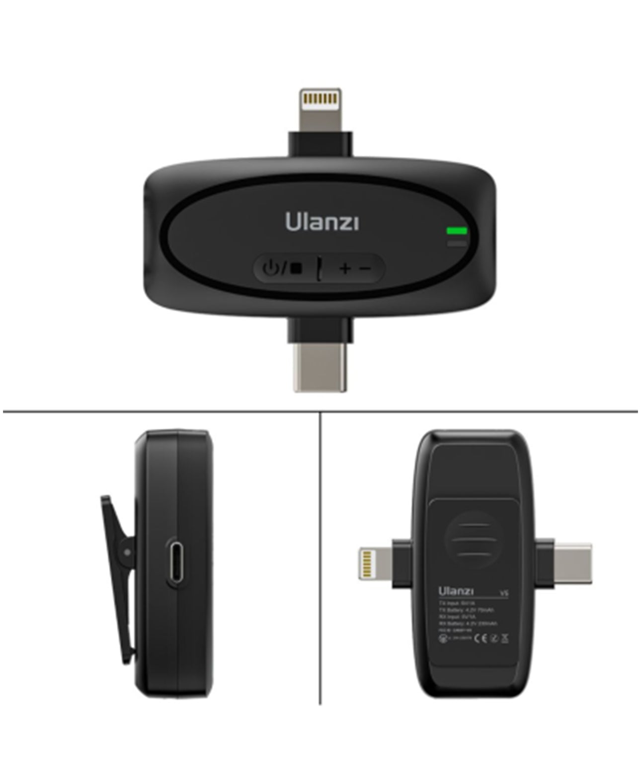 ULANZI 3 EN 1 – (TIPO C + LIGHTNING + CÁMARA)